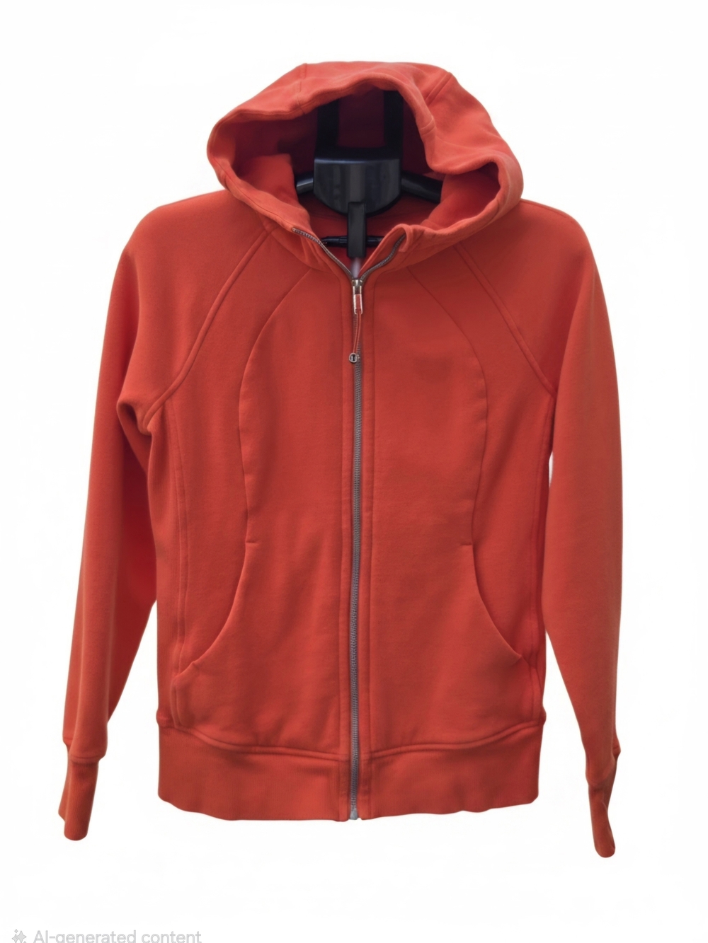 Lululemon Women'sVintage Svuba Zip-Up Hooded Sweater in Vibrance Orange Size 8